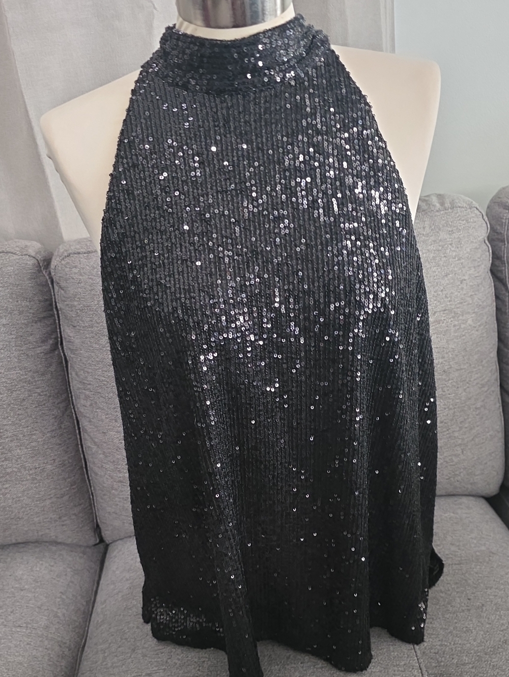 Chelsea28 Black  Sequin blouse
